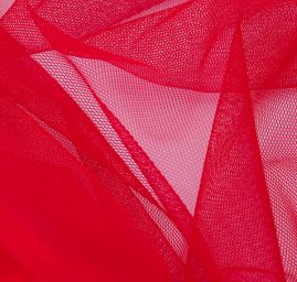 Tyl pružný jemný červený tmavší