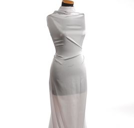 Jemný hladký satén imitace hedvábí bílý