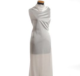 Jemný hladký satén imitace hedvábí slonová kost