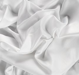 Imitace hedvábí jemné bílé matné
