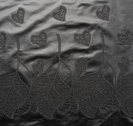 Imitace kůže výšivka černá