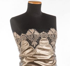 Imitace kůže hadí vzor s krajkovou bordurou