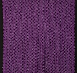 Efektní hrubá krajka ornament fialová