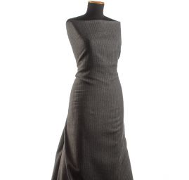 Kostýmová vlněná látka vzor rybí kost sv.šedá