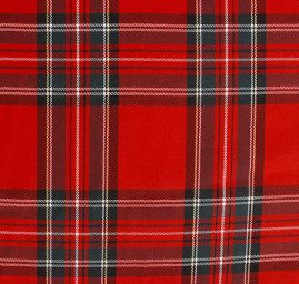 Kostýmová látka vzor kostky tartan červená