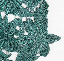 Hrubá krajka  tm.zelená