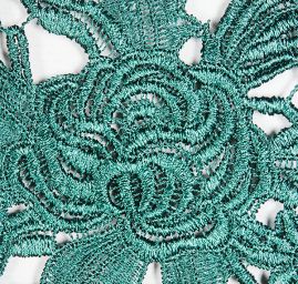 Hrubá krajka  tm.zelená