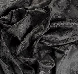 Brokát krojový nepružný černý