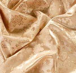 Brokát krojový nepružný zlatavý