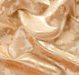 Brokát krojový nepružný zlatavý