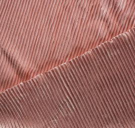 Pletenina plise lamé růžovostříbrná
