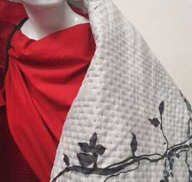 Prošev květinový vzor/vínová II.jakost