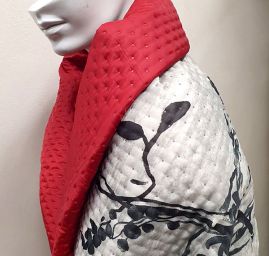 Prošev květinový vzor/vínová II.jakost