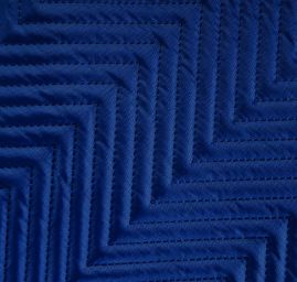 Prošev saténový černý/modrý geometrický vzor