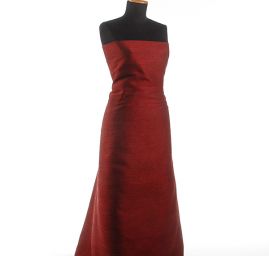 Kostýmová látka Art Fabrics bavlna směs červenovínová