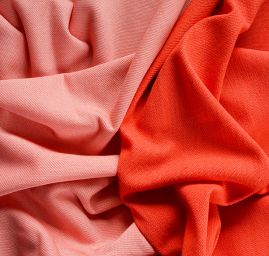 Retro úplet středně silný pastel lososový