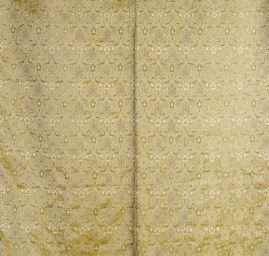 Hedvábný borkát šanžán ornamenty zelený