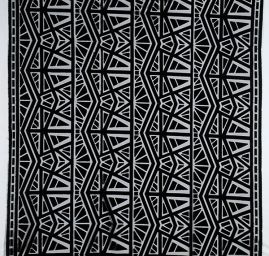 Krajka tylová sametové aplikace černá