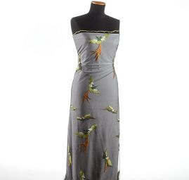 Krajka výšivka na tylu fénix zelená