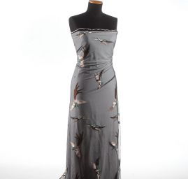 Krajka výšivka na tylu fénix starorůžový