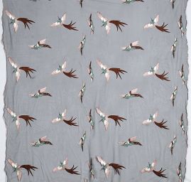 Krajka výšivka na tylu fénix starorůžový