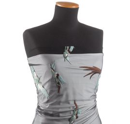 Krajka výšivka na tylu fénix pistácie