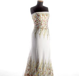 Krajka výšivka na tylu květy šedý tyl