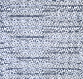 Bavlněná látka modrotisk slovácký vzor bílá/modrá