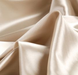 Satén pružný jemný béžový