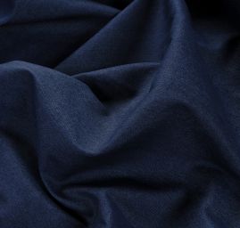 Pružná riflovina melír tm. modrá