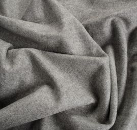 Flauš pružný oboustranný melír šedý