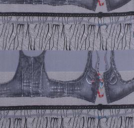 Kupón pletenina úplet tisk šaty  