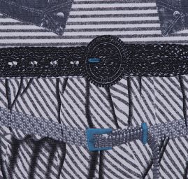 Kupón pletenina úplet tisk šaty  