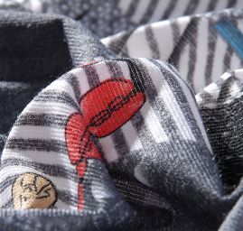 Kupón pletenina úplet tisk šaty 3 kupóny za cenu 2 kupónů