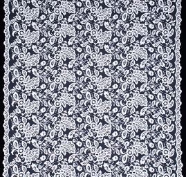 Efektní krajka vyšívaný tyl v barvě slonové kosti