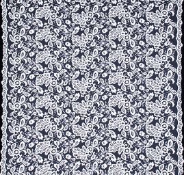 Efektní krajka vyšívaný tyl v barvě slonové kosti