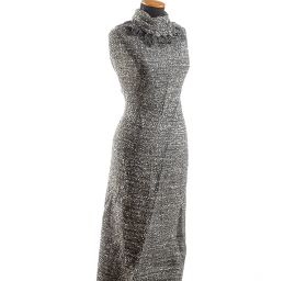 Ručně tkaná metráž šedostříbrný melír