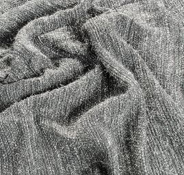 Ručně tkaná metráž šedostříbrný melír