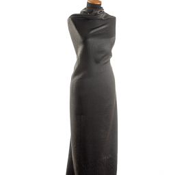 Lamé šatová látka zlatočerná