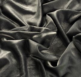 Lamé šatová látka zlatočerná