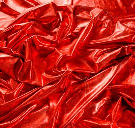 Lamé úplet tisk červený II.jakost