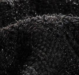 Ručně tkaná metráž chanel černá vzor kostka