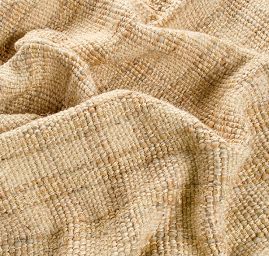 Ručně tkaná látka Art Fabrics zlatobéžová