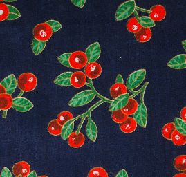 Bavlněná látka vánoční vzor drobné květy