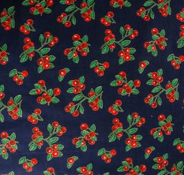 Bavlněná látka vánoční vzor drobné květy