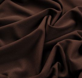 Žoržet šatový silnějsí viskoza směs tmavě hnědá