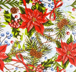 Bavlněná látka vánoční vzor vánoční hvězda