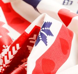 Bavlněná látka vánoční norský vzor