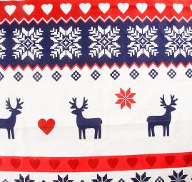 Bavlněná látka vánoční norský vzor