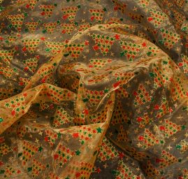 Organza vánoční vzor stromeček